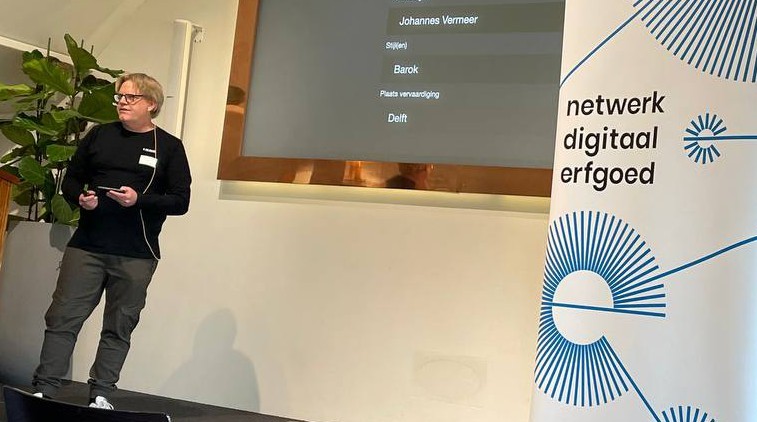 Präsentation KLEKSI und Linked-Open-Data während der NDE-Wissenssitzung in Heineken Experience in A'dam