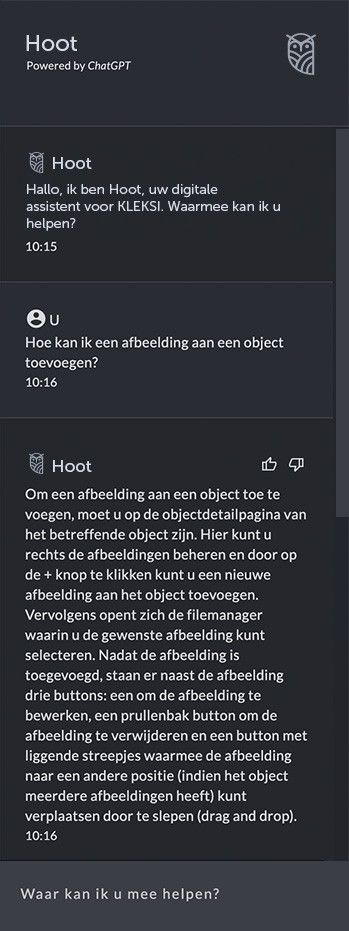 Hoot, 24/7 chat helpdesk based on artificial intelligence Hoot, 24/7 chat helpdesk based on artificial intelligence